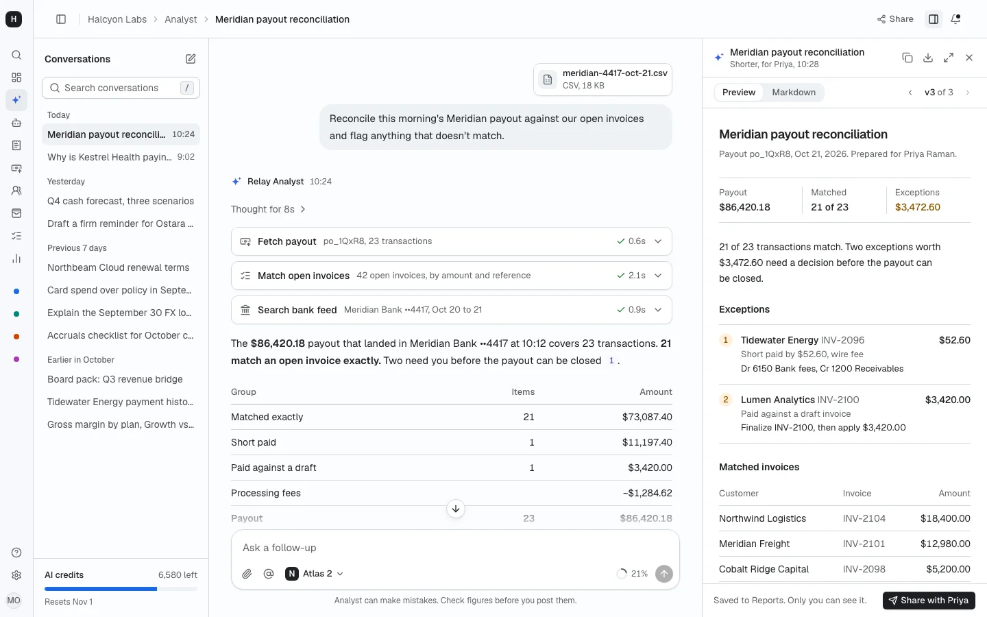 Assistant screen from Prodular UI
