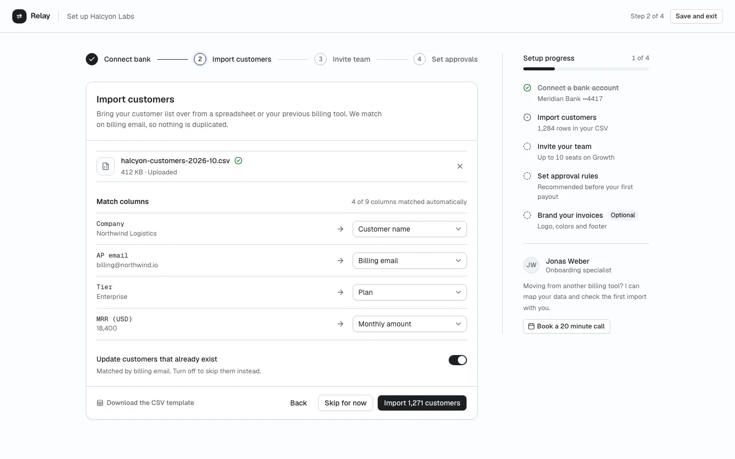 Onboarding screen from Prodular UI