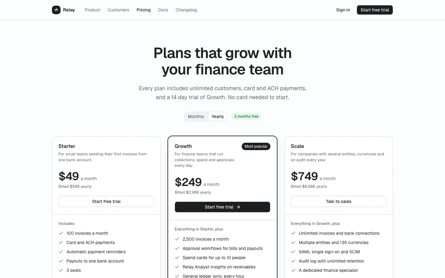 Pricing screen from Prodular UI
